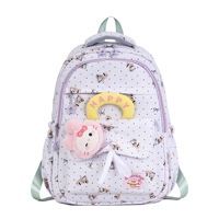 Sac à dos unisexe grande capacité style coréen, nouvelle collection été 2026, design simple avec dentelle, sac d'école mignon et frais