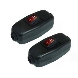 Interruptor de tornillo SPST de 6A y 250V con clasificación IP65 a prueba de agua, con indicador LED rojo para lámpara de mesa/escritorio/cama - Product Image 1