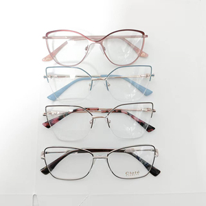 Montures de lunettes en métal léger, zéro pression sur le pont nasal, design minimaliste et polyvalent pour le quotidien, les affaires et le maquillage - Product Image 5