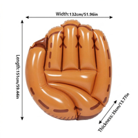 Riesiger Aufblasbarer PVC-Baseballhandschuh als Schwimmkissen, 151 x 131 cm, Jumbo-Sportthema für Kindergeburtstage