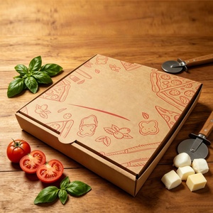 Scatole in Carta Kraft all'Ingrosso per Hamburger e <span class=keywords><strong>Pizza</strong></span>, Confezioni Personalizzate <span class=keywords><strong>a</strong></span> Prezzo Conveniente per Fast Food - Product Image 1