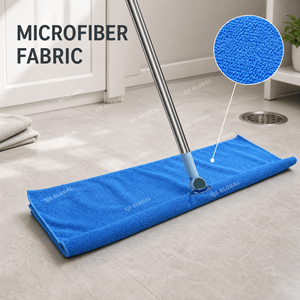 Serviette de nettoyage rectangulaire en microfibre tricotée unie multi-usage à séchage rapide pour appareils électroménagers, sols et cuisines, pour usage sec/humide, avec poignée - Product Image 3