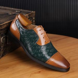 Chaussures en cuir décontractées et élégantes pour hommes, chaussures habillées à bout pointu, chaussures de mariage formelles pour hommes, chaussures Oxford - Product Image 6