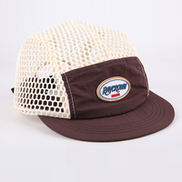 Cappello da Campeggio per Bambini a 5 Pannelli, Traspirante con Ampia Rete, Logo Personalizzato, Visiera Piatta, per Attività all'Aperto e Trail Running