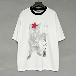 Camiseta de Algodón Juvenil con Estampado de Dibujos Animados y Logotipo Personalizado, de Alta Calidad y Precio Económico para Hombre - Product Image 1