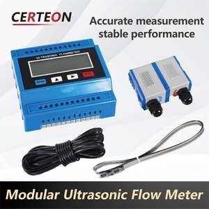 电池供电便携式RS485管道安装模块化工业纯冷废水夹装超声波流量计 - Product Image 3