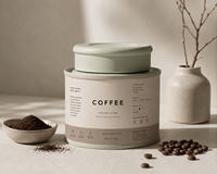 Boîte en papier alimentaire ronde de 76 mm, équipée d'une valve d'échappement, adaptée à l'emballage des grains de café, de la poudre de café