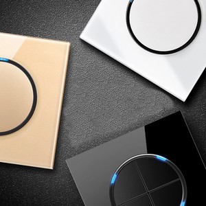 Interruttore a LED Tipo 86 con Presa a Due/Tre Fori, Interruttore Intelligente a Muro Nascosto per Hotel e Casa, <span class=keywords><strong>Vetro</strong></span> Temperato - Product Image 6