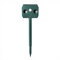 Répulsif solaire rechargeable pour animaux, à infrarouge, avec flash LED et ultrasons, pour jardin, cour et ferme