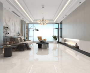 Piastrella in Gres Porcellanato Smaltato 1000x1000mm, Motivo Marmo Beige, Facile Manutenzione, Resistente alle Macchie, Garanzia <span class=keywords><strong>5</strong></span>+ Anni per Hall di Hotel - Product Image 6