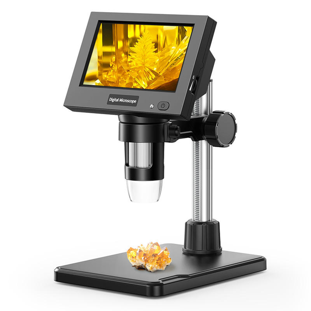 DM6-Z33 Stereo Digital Electron Microscope Camera USB+LCD Type-C Interface 1000X 4.3 Inch Screen 1080P Resolution Mobile