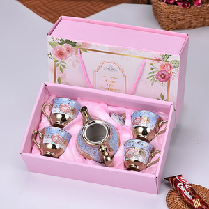 European Electroplated <strong>Ceramic</strong> <strong>Tea</strong> Set Retro Chinese Design Kung Fu Travel <strong>Tea</strong> <strong>Pot</strong> and Cup Business Sales Gift for Hotels - Product Image 3
