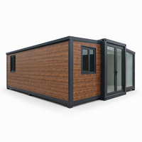 Maison conteneur extensible pour usage de bureau temporaire, bâtiment modulaire à déploiement rapide pour espaces de travail commerciaux