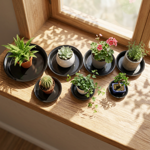 Factory Direct Sale Multi-Purpose White Round <b>Planter</b> Saucers Water Drip Catching Trays for Indoor Garden Pots Various Diameters - Product Image 1