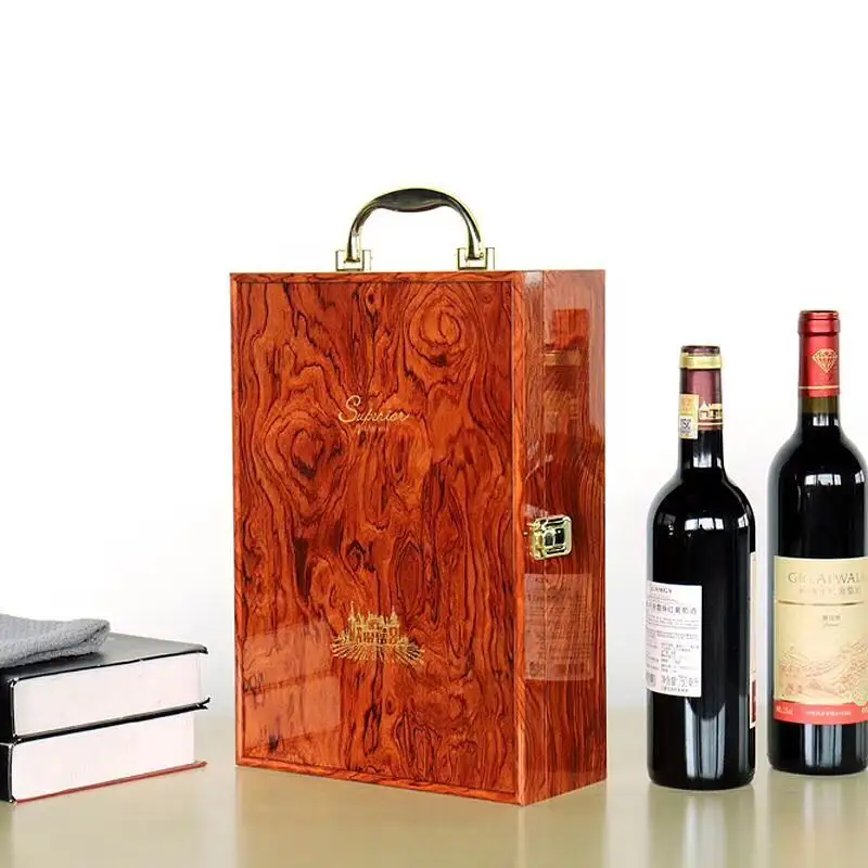 Venta al por mayor de la buena calidad de vino de madera de caja de regalo vino conjunto de caja de regalo