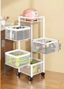 回転式収納ラックキッチン回転式収納ラック多層棚家庭用多機能収納ラック - Product Image 6