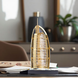 Fatto a mano personalizzato 3D cristallo dorato <span class=keywords><strong>Burj</strong></span> <span class=keywords><strong>Al</strong></span> arabo modello di Hotel unico artigianato da costruzione - Product Image 6