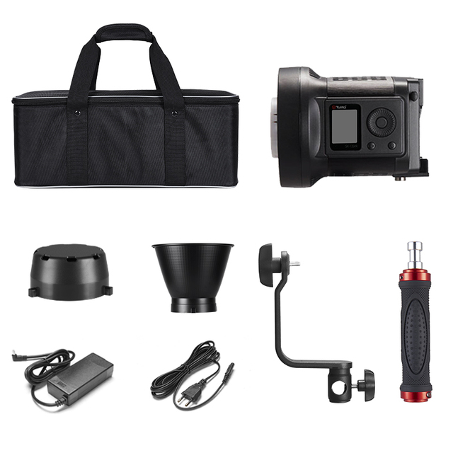 TOLIFO SK-135VR 135W COB RGB LED Video Light with Handle Support AC or V-mount Battery Continuous Studio Photography Lighting