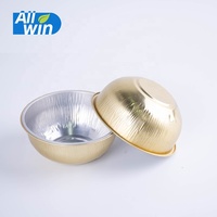 Boulangerie Moules Conteneur Jetable En Aluminium Pan Ckae Tasse pour Alimentaire Or Feuille D'aluminium Métal Profond Rond Plateau De Cuisson Allwin Accepter