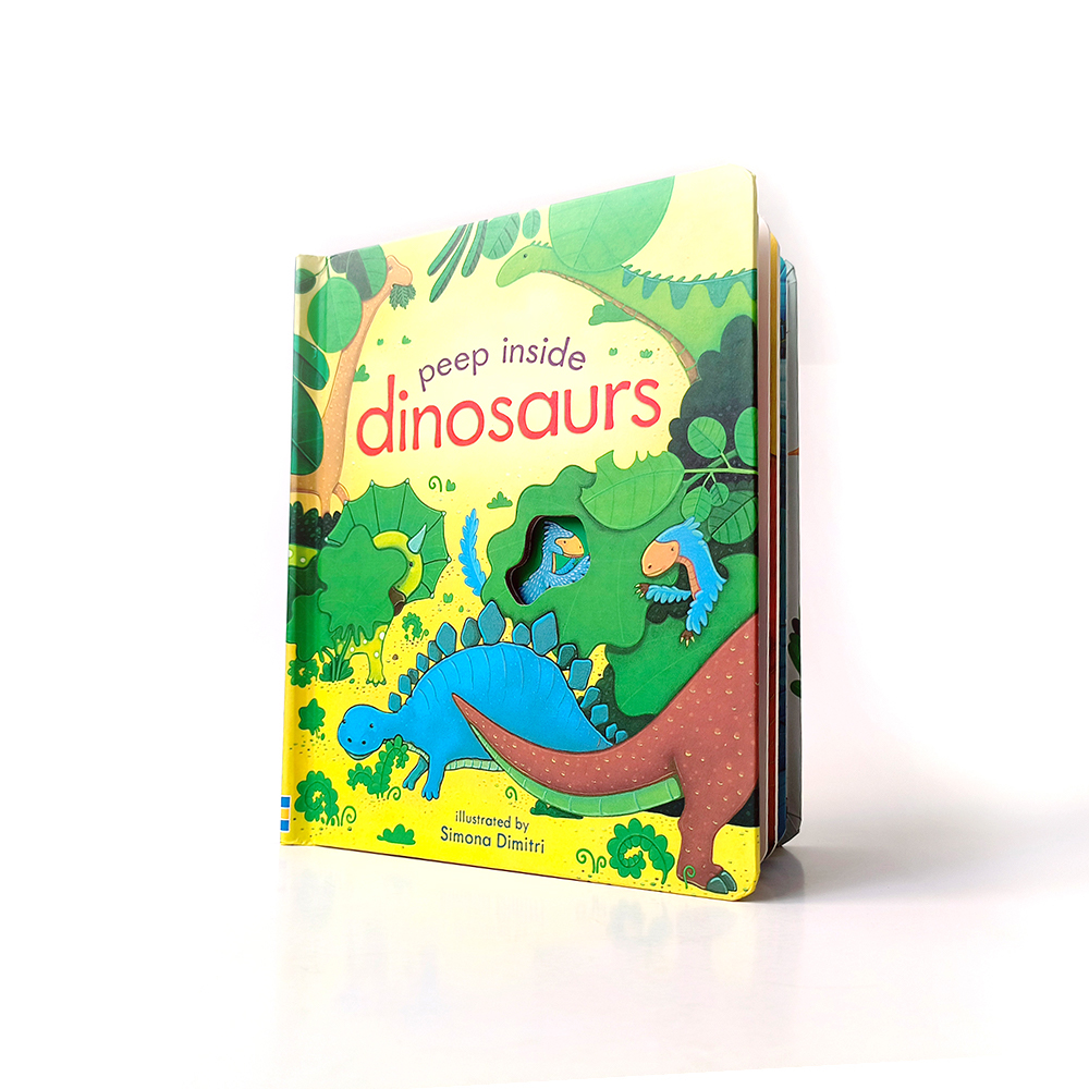 Publishing Custom Hardcover Printing Children Kids Books Pop Up Book Dinosaurs 3D Lift The Flap Board Book Printing Service