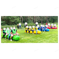 Jeu d'équipe interactif gonflable pour 3 personnes : Chenilles gonflables en PVC pour activités de team building et entraînement extérieur EN14960