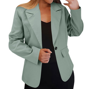 Blazer da Ufficio da Donna Taglie Forti, Tinta Unita, Manica Lunga, Giacca Elegante per Affari - Product Image 4