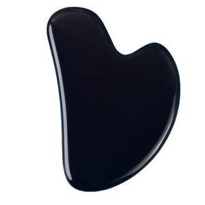 Grosir pelat Obsidian hitam kerokan Gua Sha alat pijat terapi wajah anti-penuaan batu antikeriput untuk wanita - Product Image 5