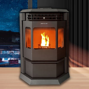 Telecomando in legno a pellet in acciaio al carbonio 3d moderno camino con camino - Product Image 5