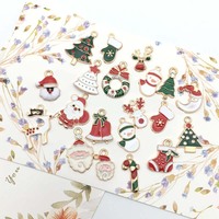 Pendentifs de noël en émail, lot de 10 à 20 pièces, mignons, arbre de noël, noël, lune, cloche, accessoires, DIY