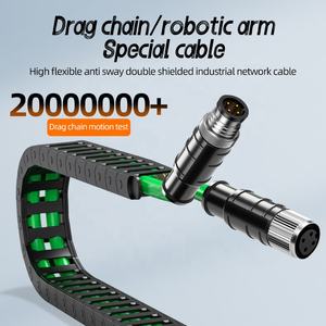 <span class=keywords><strong>Cable</strong></span> de conexión <span class=keywords><strong>Ethernet</strong></span> industrial flexible de 26AWG M12 de 4 pines, Gigabit 10Gbps Cat5e/Cat6a, para codificador <span class=keywords><strong>Siemens</strong></span>, servomotor, sensor Profinet - Product Image 4