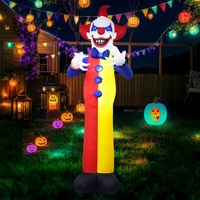 Décorations gonflables géantes d'Halloween de 12 pieds Clown effrayant avec lumières LED Blow up Dancer Holiday Party