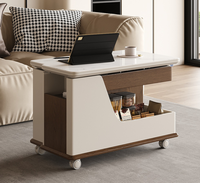 Table de salon ModHomi avec rangement Armoire latérale mobile Table basse minimaliste moderne pour la maison Hôtel Appartement Meubles