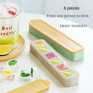Haute qualité bébé nourriture légumes fruits purées <span class=keywords><strong>lait</strong></span> <span class=keywords><strong>maternel</strong></span> Portable carré 6 grilles <span class=keywords><strong>bac</strong></span> à glace avec couvercle en plastique - Product Image 3