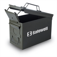 Boîte à munitions étanche en acier M2A1 Safewell en stock, fabrication OEM directe d'usine, calibre 50, boîte à munitions en métal pour stockage à long terme