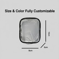 Pochette de toilette mini en PVC transparent personnalisée, avec fermeture éclair, multicolores, petite, pour femmes et filles, pour le rangement quotidien