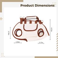 Sac à dos de transport pour animaux de compagnie à quatre pattes marron avec laisse, sangle d'épaule réglable, respirant, sac de voyage mains libres pour petits chiens et chats