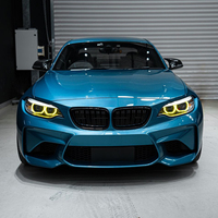 Ensemble de phares au xénon pour BMW F22 F23 F87 M2 2014-2017, feux de jour blancs et jaunes commutables, yeux d'ange