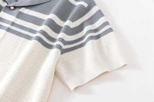 Cardigan en tricot décontracté à la mode avec short en coton respirant pour hommes - Product Image 4