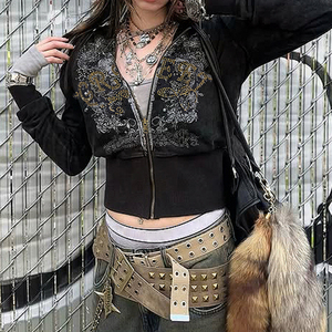 Sudaderas y Hoodies Extra Grandes de Invierno para Mujer Estilo Y2K |   Chaquetas Ecológicas Personalizables |   Fabricante de Ropa Urbana Directo - Product Image 3