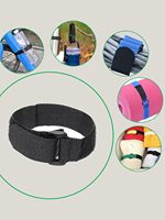 Sangle en nylon réglable, auto-adhésive et réutilisable avec fermeture éclair élastique et boucle autobloquante pour une fermeture sécurisée