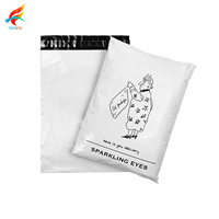 Sacs d'expédition en polyéthylène autocollants blancs 15x25cm pour vêtements, chaussures et chaussettes avec logo personnalisé - Emballage pour coursier express