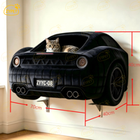 Lit-caverne mural pour chat en forme de voiture, très tendance, en mousse plastique moderne, avec une grande capacité de charge, pour la décoration murale - OEM