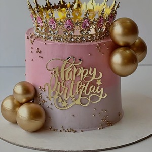 ท็อปเปอร์เค้กอะคริลิค ลาย "Honey And Sweetness Happy Birthday" หนา 1.3 มม. กว้าง 9 ซม. ของตกแต่งเค้กวันเกิด - Product Image 2