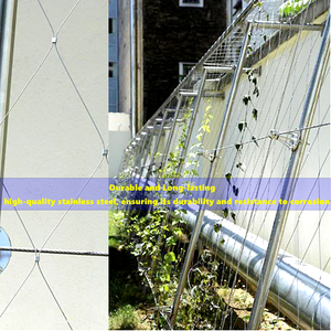 Relleno de pasamanos Cuerda tejida Malla Balcón Valla Férula Cable <span class=keywords><strong>Red</strong></span> Balaustrada Relleno <span class=keywords><strong>Red</strong></span> de cuerda de alambre de acero inoxidable - Product Image 2