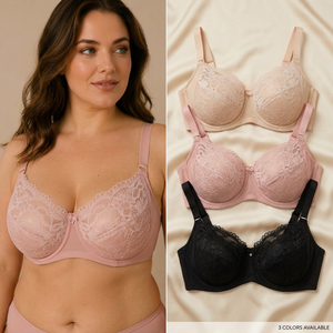 Sujetador de malla transpirable para mujer, copa de encaje de cobertura completa, ajuste regulable - Product Image 4