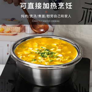 304 Stainless Steel Colander Set Deepened Kitchen Strainer Bowl Multifunctional Vegetable Washing Rice Rinsing Household Use - Product Image 2