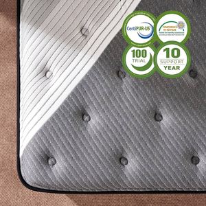 14-inch hỗ trợ lai nệm cho đau lưng giường sang trọng trong một hộp với bộ nhớ bọt cá nhân Túi lò xo cho phòng ngủ sử dụng - Product Image 4