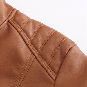 Chaqueta de cuero genuino de alto rendimiento para mujer, para invierno, transpirable, cómoda, nuevo diseño, con tejido de punto. - Product Image 5