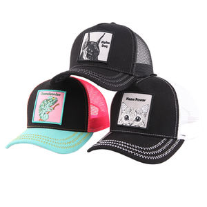 גבוהה באיכות 5 פנל חיה קריקטורה רשת רקום כובע נהג משאית כובע Eatch Gorra ספורט רשת נהג משאית כובעי עבור גברים - Product Image 6