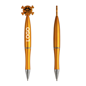 2025 New Cartoon Shape Plastic Ball <b>Pens</b> with Print Logo for Halloween Bat Pumpkin Skull Chick Style Halloween Gift Kids - Product Image 5